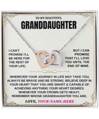 To My Granddaughter Necklace, Gift For Granddaughter From Grandpa-Grandpa, Granddaughter gifts On Birthday, Anniversary - Inc...