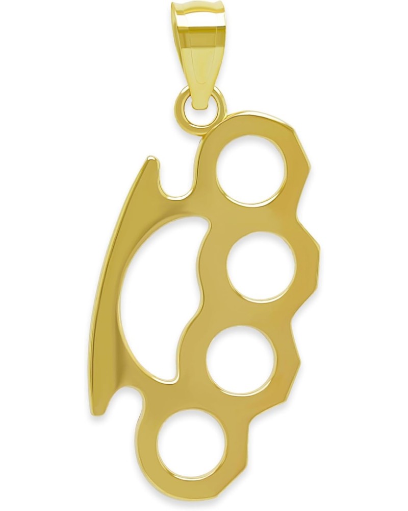 Charm America - Gold Knuckles Knucks Charm - 10 Karat Solid Gold $37.40 Pendants