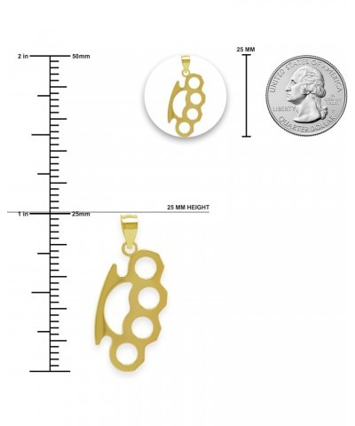 Charm America - Gold Knuckles Knucks Charm - 10 Karat Solid Gold $37.40 Pendants