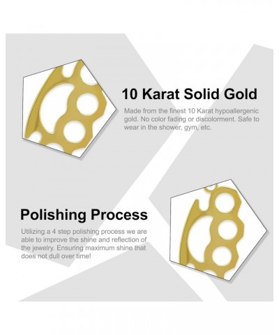 Charm America - Gold Knuckles Knucks Charm - 10 Karat Solid Gold $37.40 Pendants