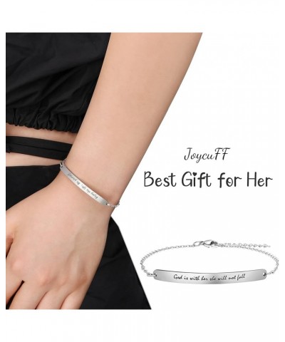 Personalized Gifts for Women Motivational Friendship Bracelets Inspire Mantra Message Engraved Exhale the bu**sh*t $9.84 Brac...