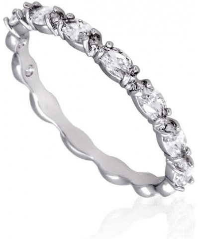 Crystal Vittore Marquise Rhodium Plated Stackable Ring - Size 5.5 $32.56 Rings