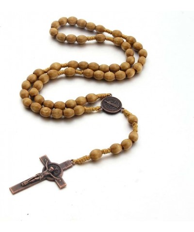 Rosary Beads Catholic for Women Handmade Wooden Catholic Rosay with Jesus Christ Crucifix Cross Real Healing Wooden Rosary Be...