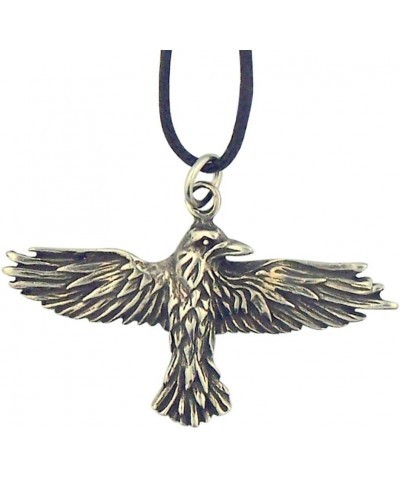 Soaring Celtic Raven 1 3/4 Inch Silver Tone Pendant on Cord Chain $10.52 Pendants