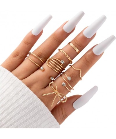 3 Pcs Vintage Silver Irregular Ring Set Gold Personalized Fashion Metal Liquid Ring chunky Silver Rings for Women A $7.79 Rings