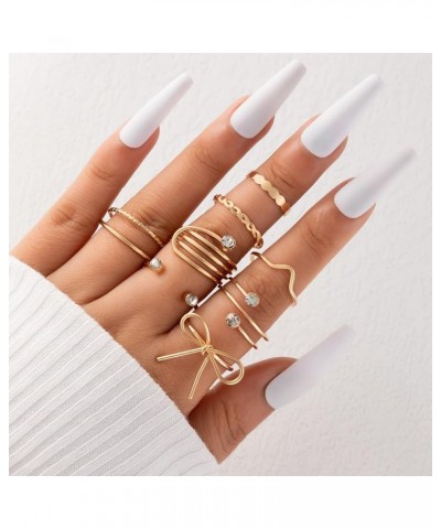 3 Pcs Vintage Silver Irregular Ring Set Gold Personalized Fashion Metal Liquid Ring chunky Silver Rings for Women A $7.79 Rings