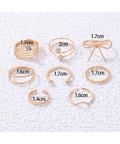 3 Pcs Vintage Silver Irregular Ring Set Gold Personalized Fashion Metal Liquid Ring chunky Silver Rings for Women A $7.79 Rings