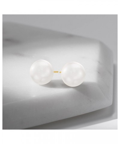 10-11mm Cultured Button Pearl Stud Earrings in 14kt Yellow Gold $44.52 Earrings