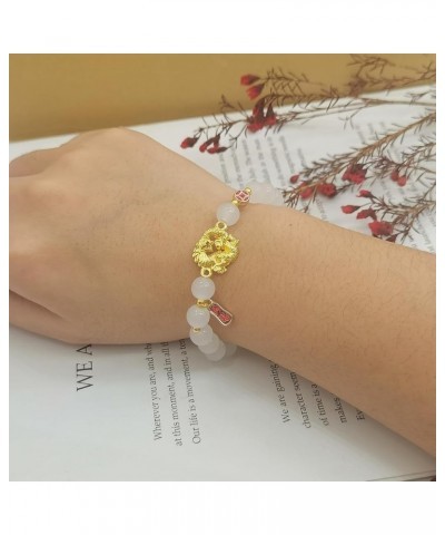 2024 Chinese New Year Dragon Bracelet Charm Chinese Dragon Beaded Crystal Bracelets Zodiac Feng Shui Lucky Stretch Bracelets ...