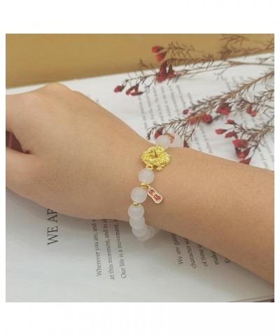 2024 Chinese New Year Dragon Bracelet Charm Chinese Dragon Beaded Crystal Bracelets Zodiac Feng Shui Lucky Stretch Bracelets ...