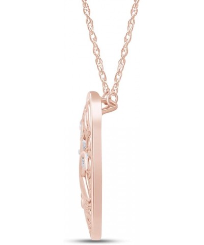 Jewel Zone US Tree of Life Cubic Zirconia Pendant Necklace Gold Over Sterling Silver Chain 18 rose-gold-plated-silver $27.35 ...