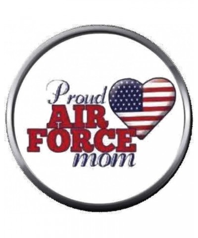 USAF Proud Air Force Mom Love Support Military Troops 18MM - 20MM Snap Jewelry Charm $6.44 Bracelets