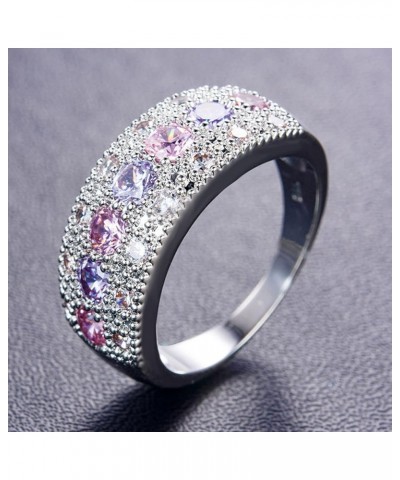 Womens Zircon Jewelry Rings Vintage Ladies Ring 6 Multicolor,Silver $4.19 Rings