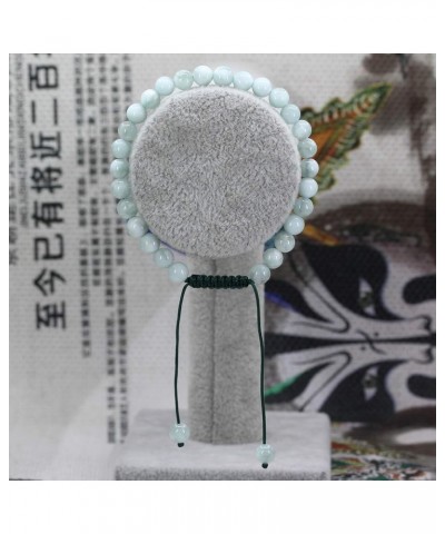 Natural Gemtone 6mm Round Beads Crystal Adjustable Braided Macrame Tassels Bracelets Unisex Green Angelite $7.27 Bracelets