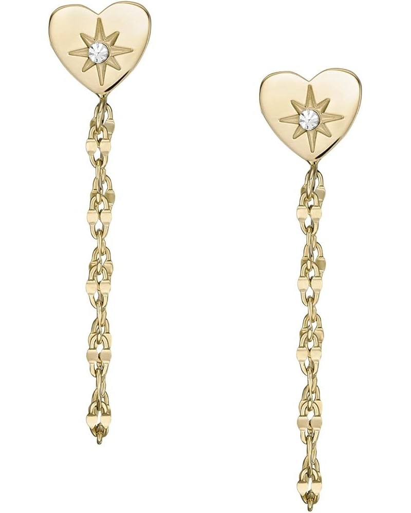 Women's Stainless Steel Dangle/Drop or Hoop Earrings for Women Gold Gold Heart Dangle $29.16 Earrings