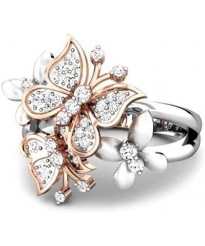 Exquisite Rings Artificial Zircon Inlay Rings Women Wedding Engagement Ring Gift,9 $4.59 Rings