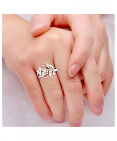 Exquisite Rings Artificial Zircon Inlay Rings Women Wedding Engagement Ring Gift,9 $4.59 Rings