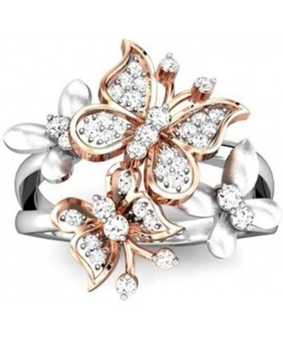 Exquisite Rings Artificial Zircon Inlay Rings Women Wedding Engagement Ring Gift,9 $4.59 Rings