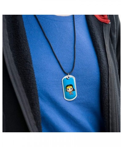 Wonder Woman Cute Chibi Golden Lasso Military Dog Tag Pendant Necklace with Cord $10.25 Necklaces