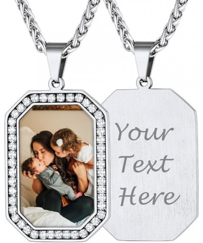 Picture Necklace Personalized Photo Customized Heart Dog Tag Pendant with Pictures Custom Hip Hop Jewelry Memorial Chain for ...