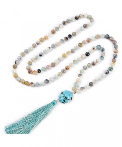 YGLINE Chakra 108 Mala Beads Bracelet Real Healing Gemstone Yoga Meditation Hand Knotted Mala Prayer Bead Necklace Style 7 $1...