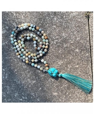 YGLINE Chakra 108 Mala Beads Bracelet Real Healing Gemstone Yoga Meditation Hand Knotted Mala Prayer Bead Necklace Style 7 $1...