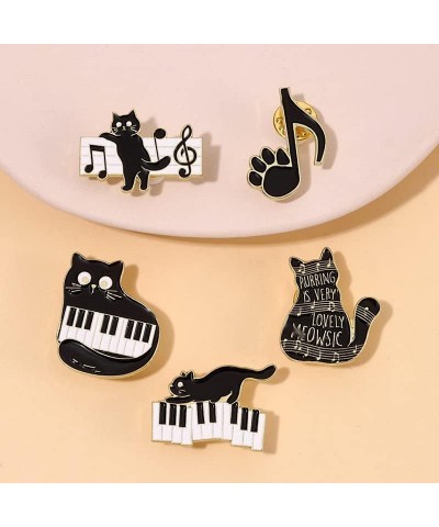 Black Cat Custom Piano Keys Kitten Musical Note Brooches Lapel Badges Safe Pin 3 $8.00 Brooches & Pins