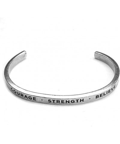 Womens Note To Self Inspirational Lead-Free Pewter Cuff Bracelet - Courage Strength $17.33 Bracelets