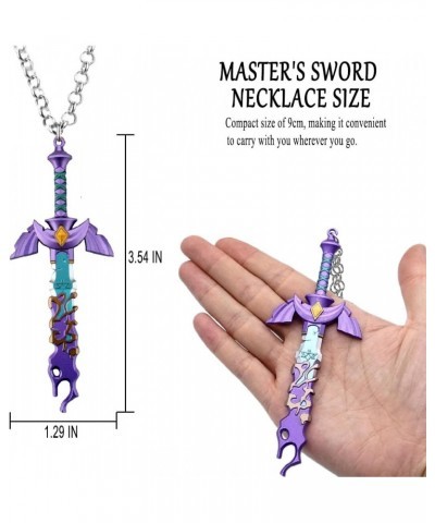 Decayed MasterSword Necklace Latest,Cool Sword Necklace for Men and Women The Legend of Zeld Tears Kingdom MasterSword Neckla...