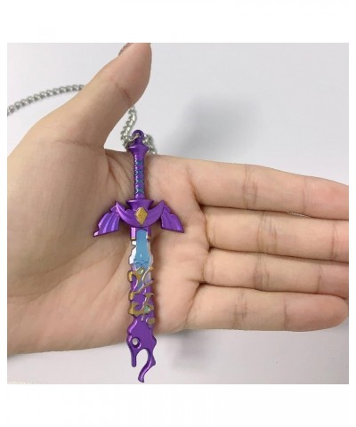 Decayed MasterSword Necklace Latest,Cool Sword Necklace for Men and Women The Legend of Zeld Tears Kingdom MasterSword Neckla...