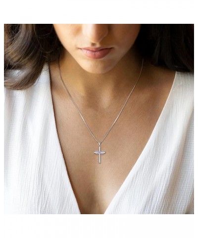 Infinity Cross Pendant Necklace for Women 925 Sterling Silver Birthstone Crucifix Jewelry 02-Amethyst-Feb $29.40 Necklaces