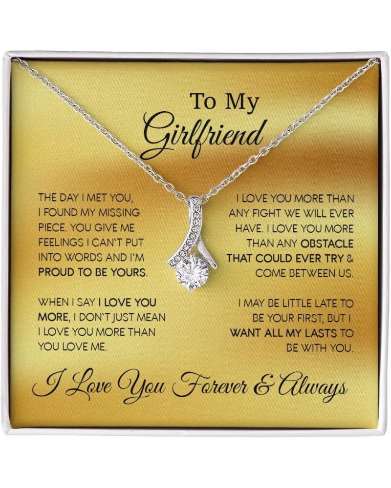 Alluring Beauty Necklace. To My Girlfriend. Necklace With Message Card And Gift Box, Girlfriend Necklace. Couple Gifts. Stand...