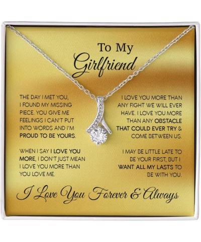 Alluring Beauty Necklace. To My Girlfriend. Necklace With Message Card And Gift Box, Girlfriend Necklace. Couple Gifts. Stand...