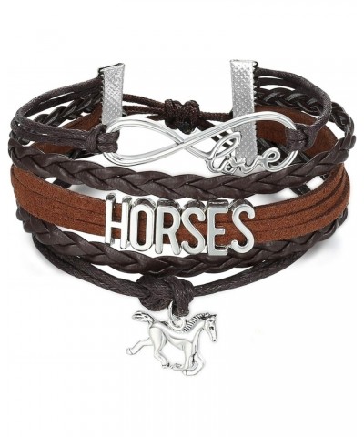 Horse Love Forever & Ever Infinity Bracelet - Leather Wrap $8.66 Bracelets