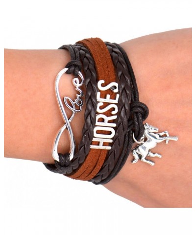 Horse Love Forever & Ever Infinity Bracelet - Leather Wrap $8.66 Bracelets