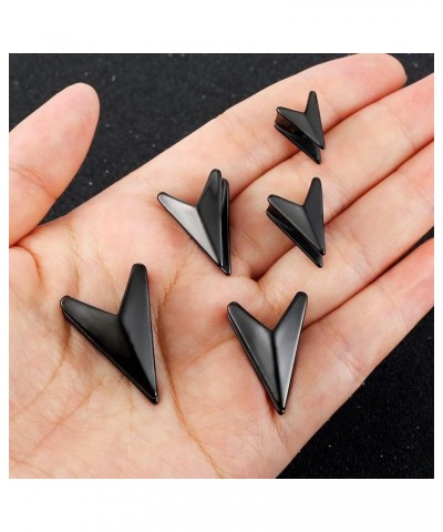 2 PCS Hypoallergenic 316 Stainless Steel 0G-1" Spike V Saddle Hangers Plugs Unique Saddle Gauges Ear Plugs Expander Stretcher...