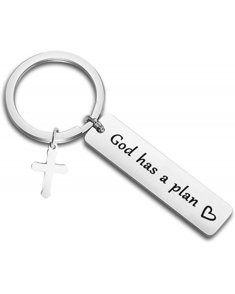 Religious Gifts Inspirational Quote Keychain God Has a Plan Christian Jewelry for Friend Family Member Faith Keyring God Has ...