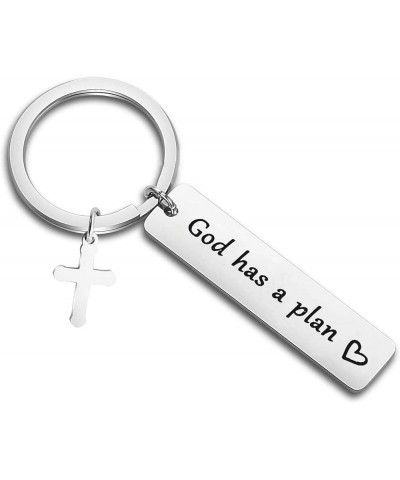 Religious Gifts Inspirational Quote Keychain God Has a Plan Christian Jewelry for Friend Family Member Faith Keyring God Has ...