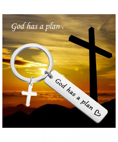 Religious Gifts Inspirational Quote Keychain God Has a Plan Christian Jewelry for Friend Family Member Faith Keyring God Has ...