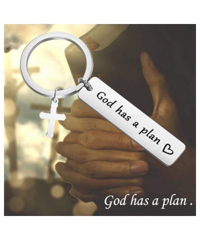 Religious Gifts Inspirational Quote Keychain God Has a Plan Christian Jewelry for Friend Family Member Faith Keyring God Has ...