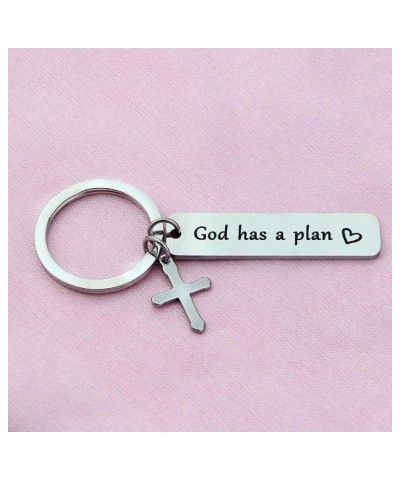 Religious Gifts Inspirational Quote Keychain God Has a Plan Christian Jewelry for Friend Family Member Faith Keyring God Has ...