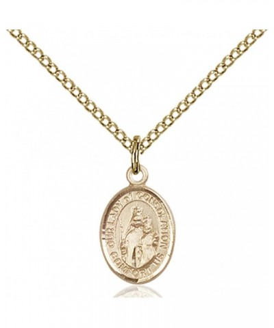 14KT Gold Filled Catholic Patron Saint Petite Charm Medal, 1/2 Inch Our Lady of Consolation $42.50 Pendants