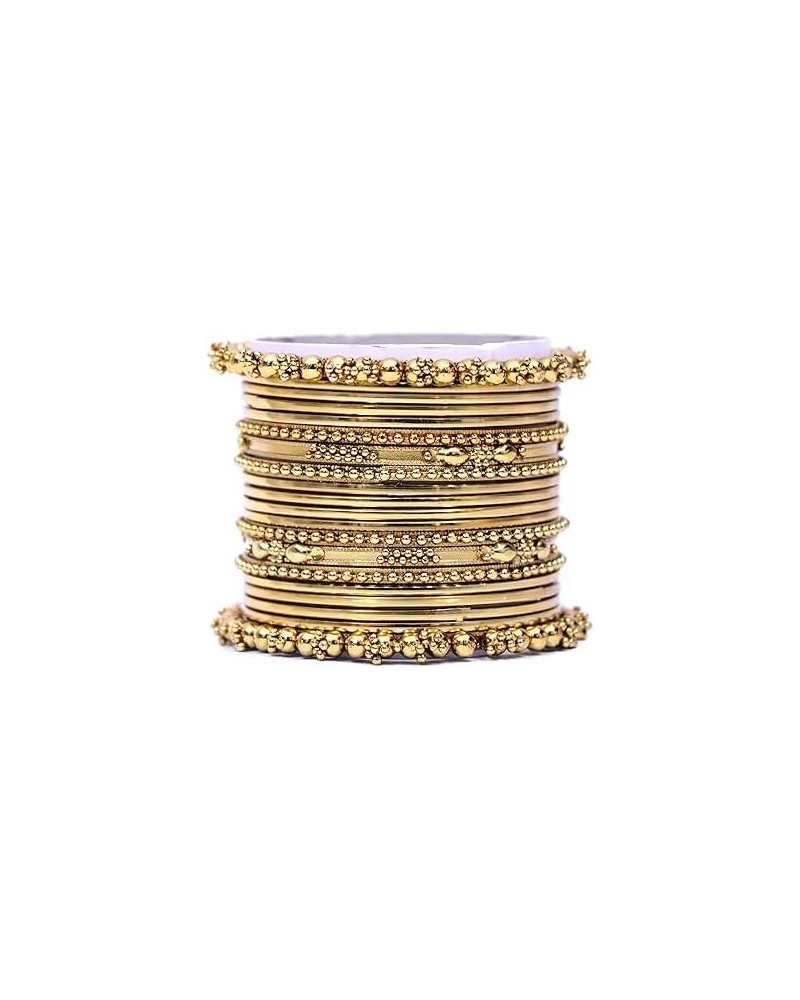 Traditional Antique Bangles Set Fashion Vintage Ethnic Bollywood Stylish Indian Jewelry Gift for Women Girls Gold-Set1 2.6 $1...