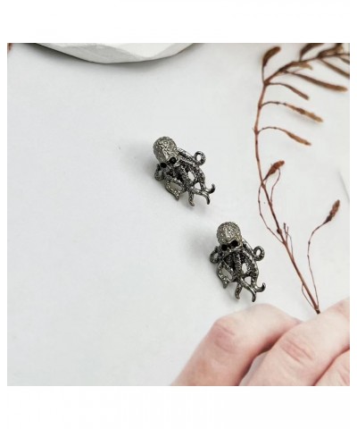 Octopus Earring Stud Stainless Steel Animal Octopus Stud Earrings B $7.50 Earrings