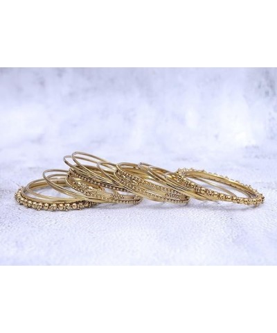 Traditional Antique Bangles Set Fashion Vintage Ethnic Bollywood Stylish Indian Jewelry Gift for Women Girls Gold-Set1 2.6 $1...