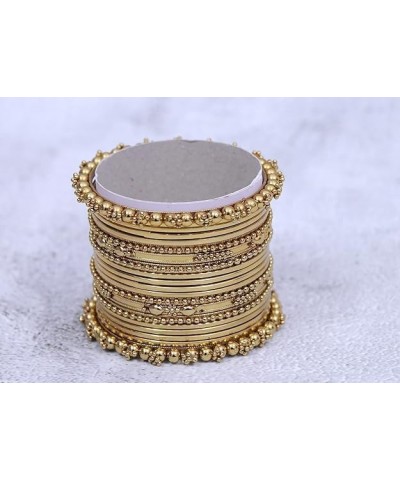 Traditional Antique Bangles Set Fashion Vintage Ethnic Bollywood Stylish Indian Jewelry Gift for Women Girls Gold-Set1 2.6 $1...