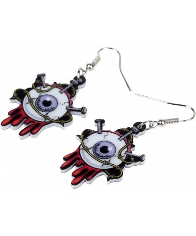 Acrylic Drop Dangle Halloween Eyeball Earrings Fashion Jewelry for Women Girls Unique Gift (Black) $7.07 Earrings