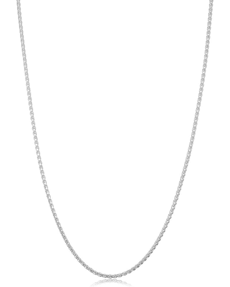 925 Sterling Silver Round Wheat Chain Necklace (1 mm, 1.5 mm, 2 mm or 2.6 mm) | Made in Italy 30 inch 1.5 mm wide $9.97 Neckl...