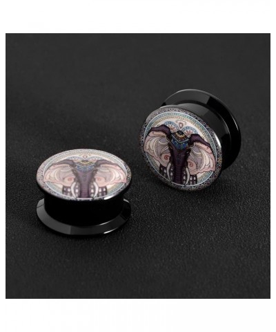 1 Pair Acrylic Solid Screw On Ear Plugs Tunnels Jack Skellington Scream Resin Allergy Free Stretche Nightmare Before Christma...