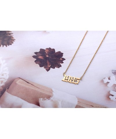 Birth Year Necklace,Year Necklace,18k Gold Plated Pendant Necklace for Women,1980-2020 2020 $7.97 Necklaces